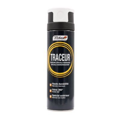 Traceur de chantier Pro Marker blanc 500 ml - bombe aérosol SOPPEC