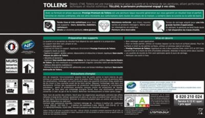 Peinture alkyde murs et boiseries Blanc satin 2L + 20%