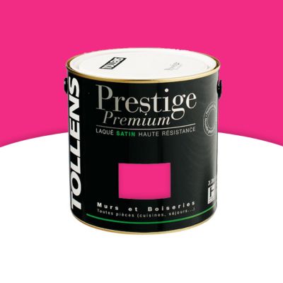 Peinture alkyde murs et boiseries Rose sari brillant 500 ml | Castorama