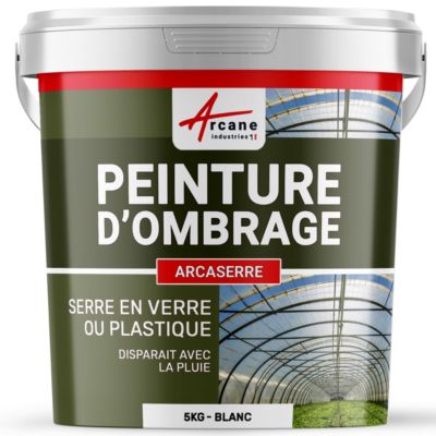 Peinture anti chaleur pour serre agricole - Blanc d'ombrage verre & plastique - ARCASERRE Blanc - 5 kg - ARCANE INDUSTRIES