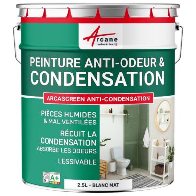 Peinture anti-condensation, anti odeur pour pièces humides : ARCASCREEN ANTI CONDENSATION Blanc - 2.5 L - ARCANE INDUSTRIES
