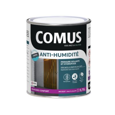 PEINTURE ANTI-HUMIDITE 0.75L- Primaire et finition hydrofuge - COMUS