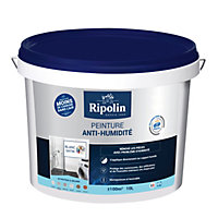 Peinture anti-humidité intérieur satin blanc Ripolin 10L