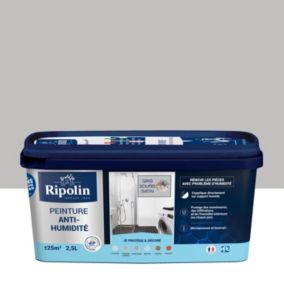 Peinture anti-humidité intérieur satin gris souris Ripolin 2,5L