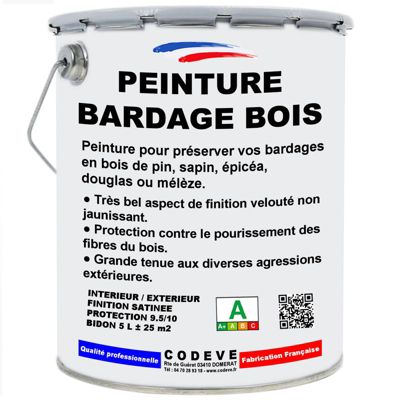 Peinture Bardage Bois - 20 L   - Codeve Bois - RAL 3020 - Rouge signalisation