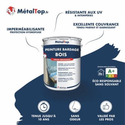 Peinture Bardage Bois - Metaltop -  Gris anthracite - Pot 15L