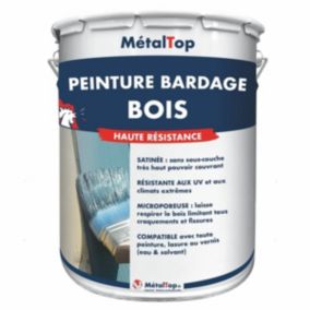 Peinture Bardage Bois - Metaltop -  Rouge feu - Pot 15L