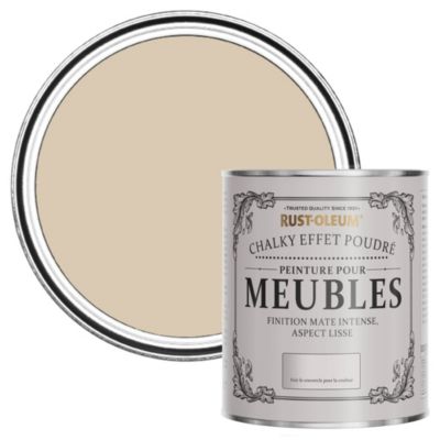 Peinture Beige pour Meubles mate effet poudré Chalky - RUST-OLEUM - Argile Chaude 750ml