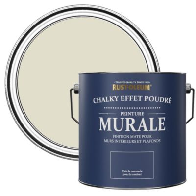 Peinture Beige pour Murs et Plafonds mat profond Chalky - RUST-OLEUM - Avoine 2,5L