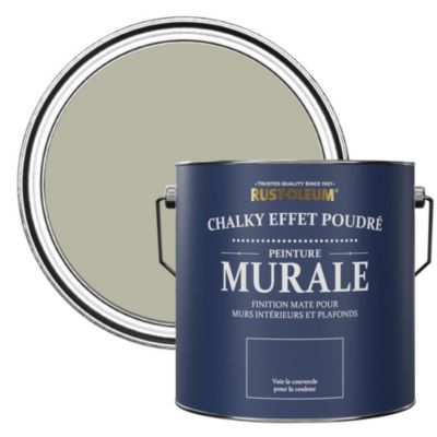 Peinture Beige pour Murs et Plafonds mat profond Chalky - RUST-OLEUM - Grège 2,5 L