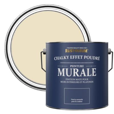 Peinture Beige pour Murs et Plafonds mat profond Chalky - RUST-OLEUM - Plume 2,5 L