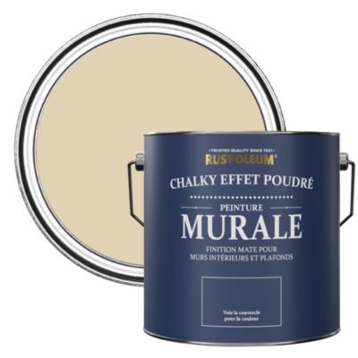 Peinture Beige pour Murs et Plafonds mat profond Chalky - RUST-OLEUM - Sandhaven 2,5L