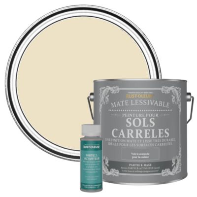 Peinture Beige pour Sols Carrelés Mate Lessivable - RUST-OLEUM - Plume 2,5 L