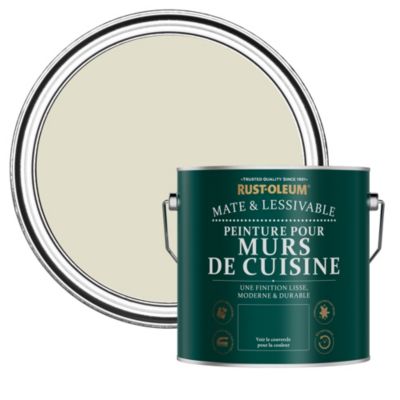 Peinture Beige Résistante aux projections et lessivable pour Murs de Cuisine, Mate - RUST-OLEUM - Avoine 2,5 L