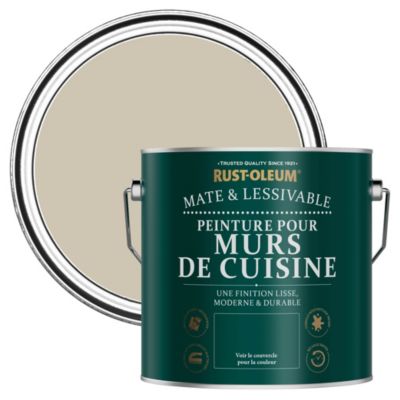 Peinture Beige Résistante aux projections et lessivable pour Murs de Cuisine, Mate - RUST-OLEUM - Pénombre 2,5 L