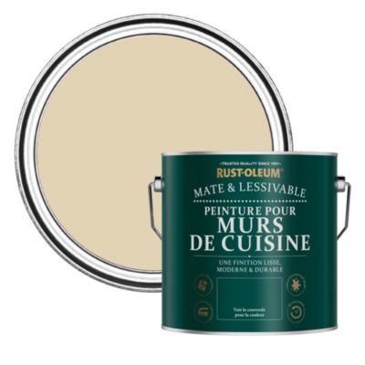 Peinture Beige Résistante aux projections et lessivable pour Murs de Cuisine, Mate - RUST-OLEUM - Sandhaven 2,5 L