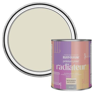 Peinture Beige Résistante à la chaleur pour Radiateur, Finition Satinée - RUST-OLEUM - Avoine 750ml