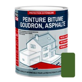 Peinture bitume, résine sol enrobé bitumeux, asphalte, goudron, macadam PROCOM-2.5 litres-Vert foncé (RAL 130 40 30)