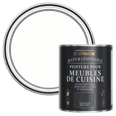 Peinture Blanche pour Meubles de Cuisine, Mat - RUST-OLEUM - Craie Blanche 750ml