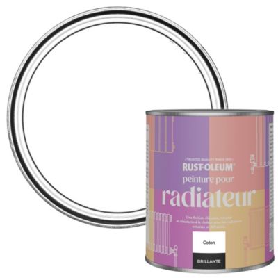 Peinture Blanche pour Radiateur, Finition Brillante - RUST-OLEUM - Coton 750ml