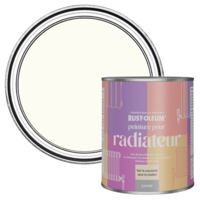 Peinture Blanche pour Radiateur, Finition Satinée - RUST-OLEUM - Blanc Antique 750ml