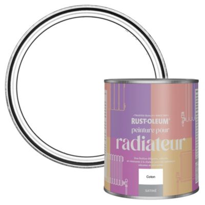 Peinture Blanche pour Radiateur, Finition Satinée - RUST-OLEUM - Coton 750ml