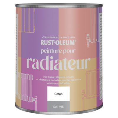 Peinture Blanche pour Radiateur, Finition Satinée - RUST-OLEUM - Coton 750ml