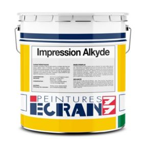 Peinture blanche professionnelle alkyde, peinture impression ECRAN77-4 litres-Blanc-Peintures Daniel