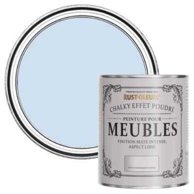 Peinture Bleue pour Meubles mate effet poudré Chalky - RUST-OLEUM - Bleu poudré 750ml