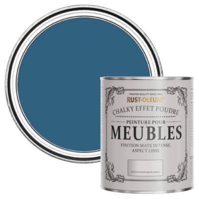 Peinture Bleue pour Meubles mate effet poudré Chalky - RUST-OLEUM - Cobalt 750ml