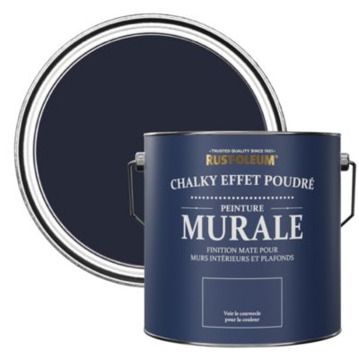 Peinture Bleue pour Murs et Plafonds mat profond Chalky - RUST-OLEUM - Odyssée 2,5L