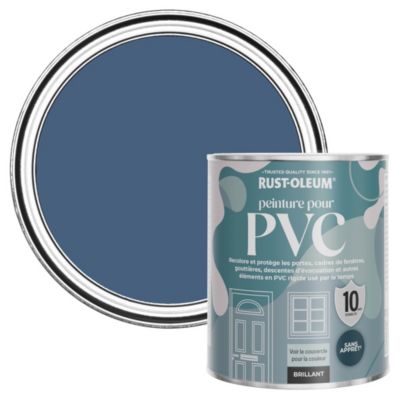 Peinture Bleue pour Portes et Fenêtres en PVC, Finition Brillante - RUST-OLEUM - Encre bleue 750ml