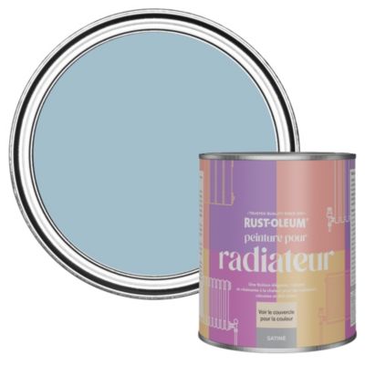Peinture Bleue Résistante à la chaleur pour Radiateur, Finition Satinée - RUST-OLEUM - Après l'orage 750ml