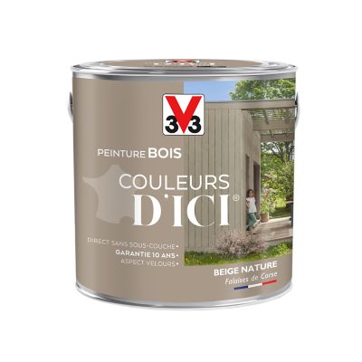 Peinture bois Couleurs d'ici beige nature Velours V33 2L