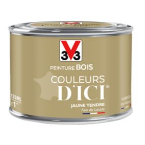 Peinture bois Couleurs d'ici jaune tendre Velours V33 0,125L