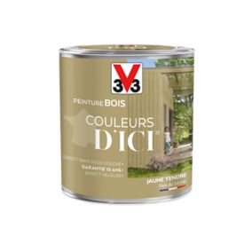 Peinture bois Couleurs d'ici jaune tendre Velours V33 0,5L