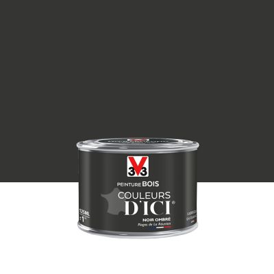 Peinture bois Couleurs d'ici noir ombré Velours V33 0,125L