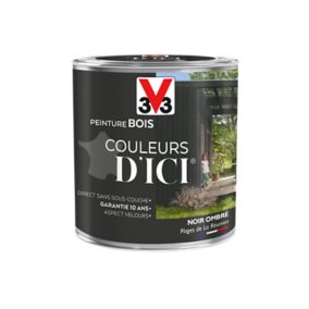 Peinture bois Couleurs d'ici noir ombré Velours V33 0,5L