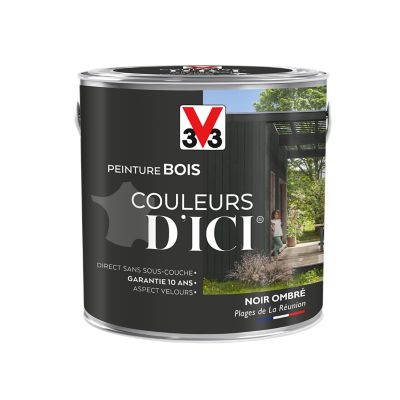 Peinture bois Couleurs d'ici noir ombré Velours V33 2L