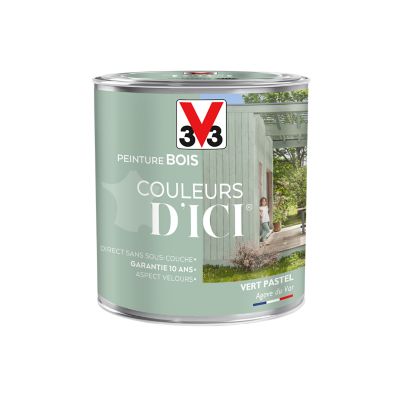Peinture bois Couleurs d'ici vert pastel Velours V33 0,5L