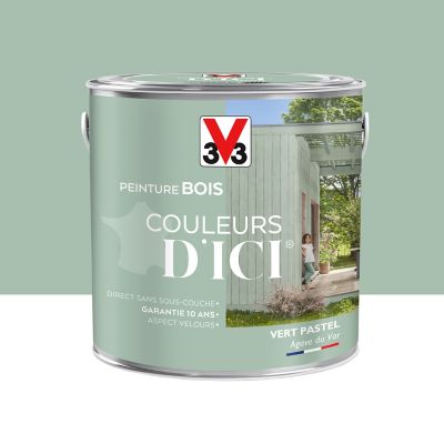 Peinture bois Couleurs d'ici vert pastel Velours V33 2L
