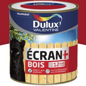 Peinture bois extérieur Ecran+ Bois Dulux Valentine satin géranium 0,5L