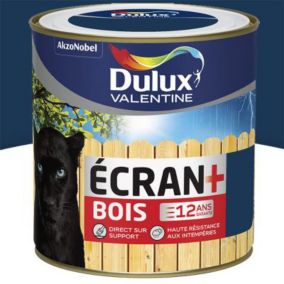 Peinture bois extérieur Ecran+ Bois Dulux Valentine satin marine RAL 5003 0,5L