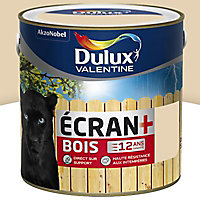 Peinture bois extérieur Ecran+ Bois Dulux Valentine satin sable clair RAL 1015 2L