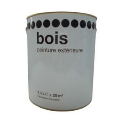 Peinture bois extérieur blanc satin 2.5 L