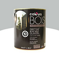 Peinture bois extérieur Colours gris aluminium satin 2,5L