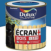 Peinture bois extérieur Ecran+ Bois Dulux Valentine satin bleu breton 0,5L
