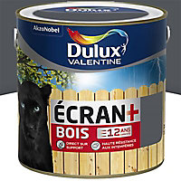 Peinture bois extérieur Ecran+ Bois Dulux Valentine satin gris foncé RAL 7015 2L