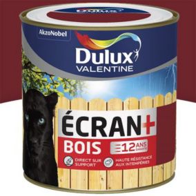 Peinture bois extérieur Ecran+ Bois Dulux Valentine satin rouge basque RAL 3004 0,5L