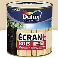 Peinture bois extérieur Ecran+ Bois Dulux Valentine satin sable clair RAL 1015 0,5L